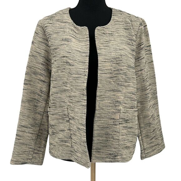 New Eileen Fisher Handwoven Organic Cotton Furrows Blazer Business Career Large - Picture 3 of 8